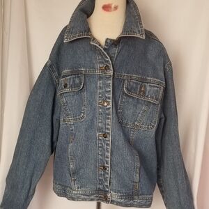 Willi Smith Blue Jean Jacket Size Large